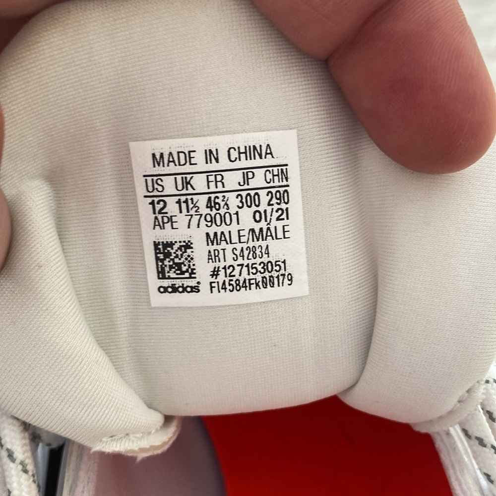 Adidas xxl 2k boost white and black, men’s size 12 - Picture 2 of 5